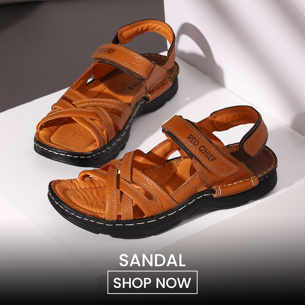 Buy TAN Sandals for Men by Red chief Online | Ajio.com