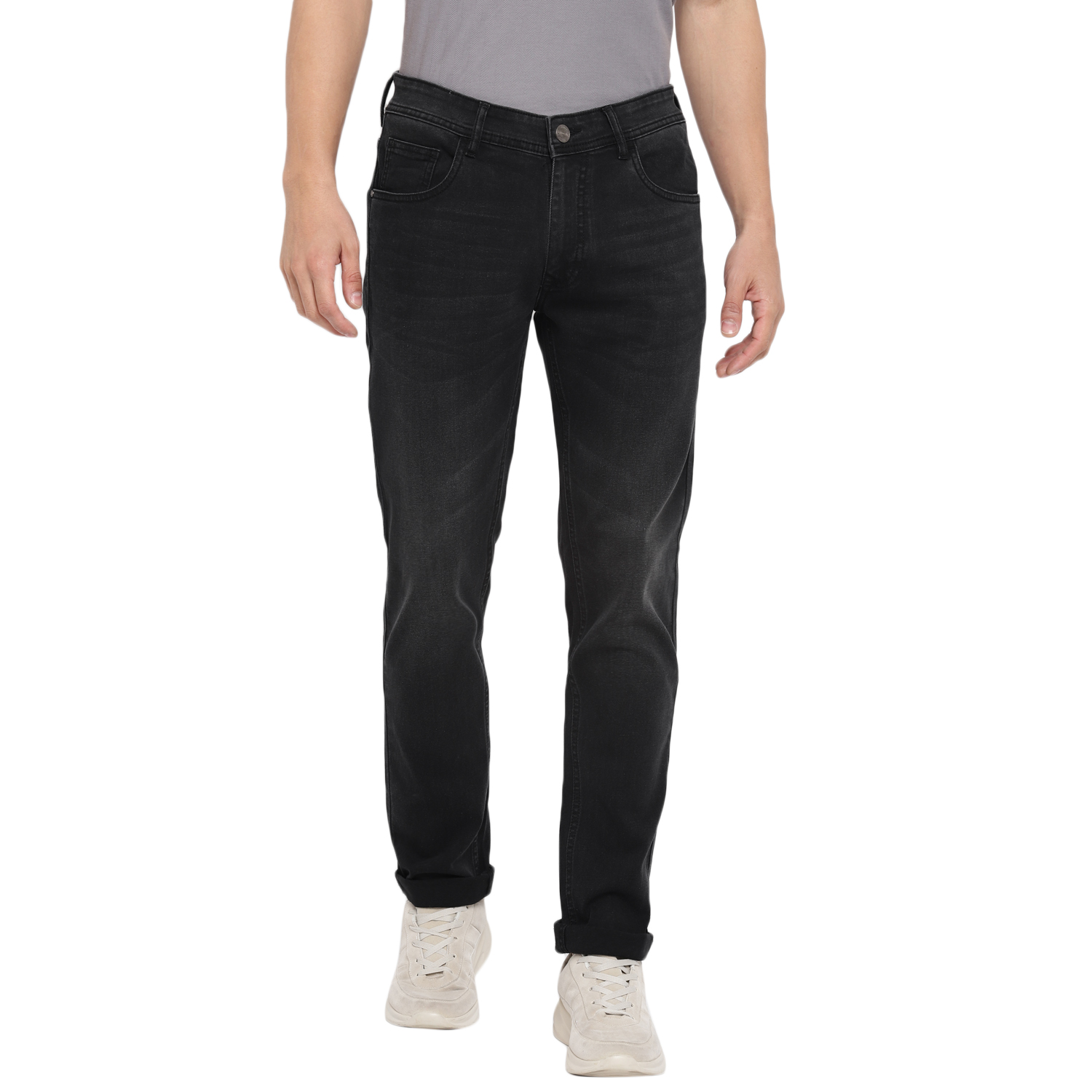 Redchief Black Narrow-Fit Jeans For Men
